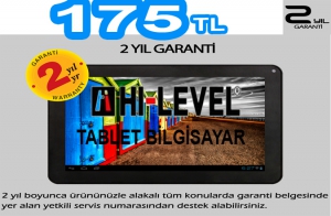 HI-LEVEL HLV-T706 1.2 Ghz. 1 GB RAM 8 GB HAFIZA HDMI 7” TABLET PC 175TL